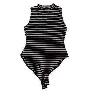 Forever 21 Women's Brown striped Button Shirt